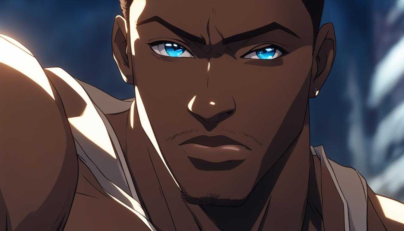 black actor with blue eyes